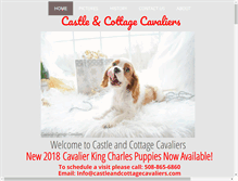 Tablet Screenshot of castleandcottagecavaliers.com
